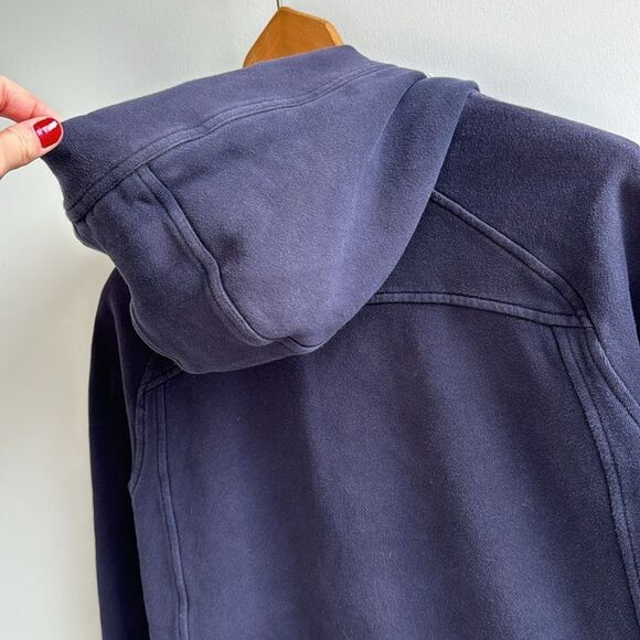 lululemon Wind Down Pullover Cotton Hoodie Navy Sz4 - Picture 10 of 14